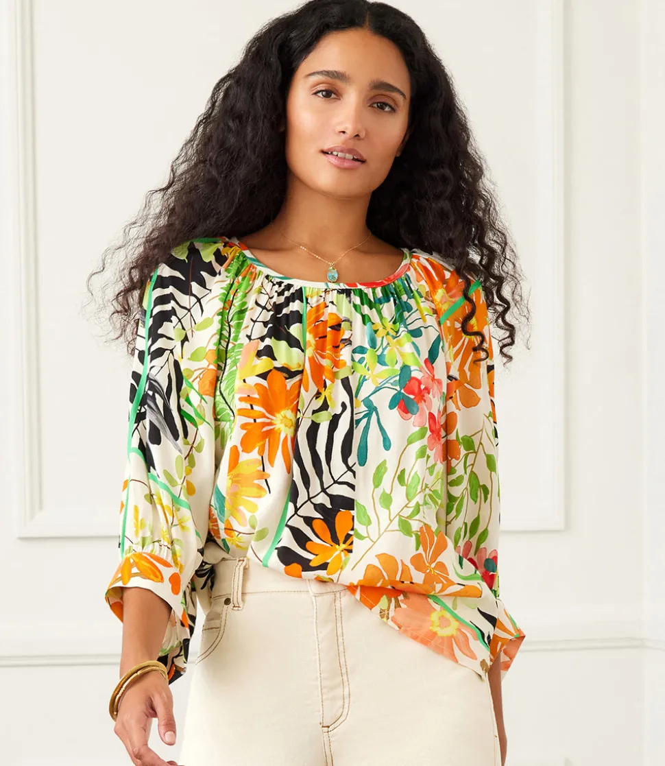 Petite Size Blouson Sleeve Top