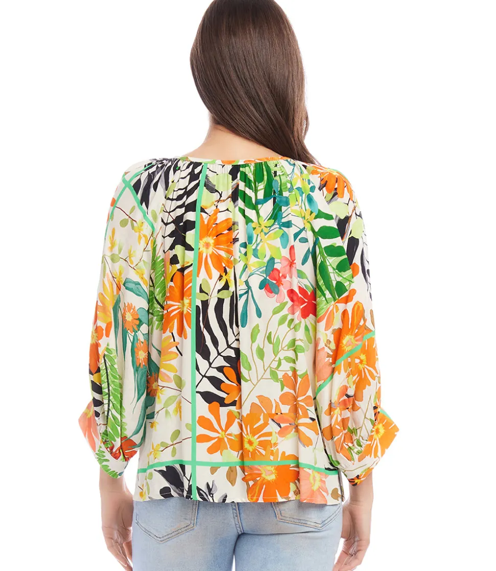 Petite Size Blouson Sleeve Top