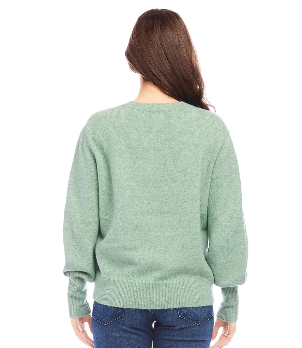 Petite Size Blouson Sleeve Sweater