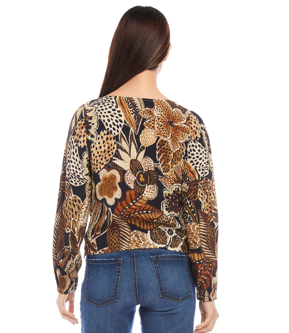 Petite Size Boatneck Drape Top