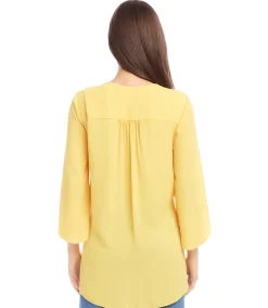 Petite Size Bracelet Sleeve Asymmetric Top
