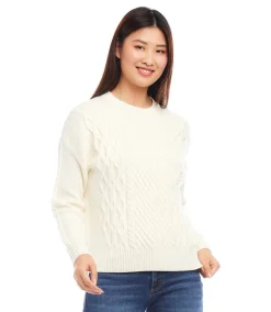 Petite Size Cable Knit Sweater