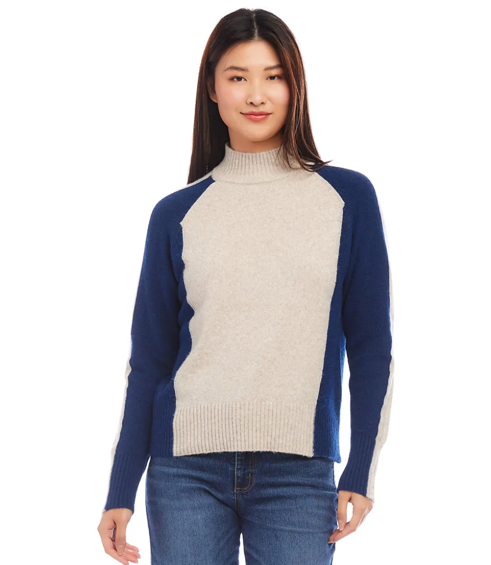 Petite Size Colorblock Sweater