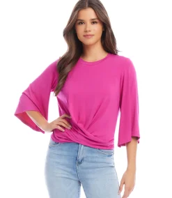 Petite Size Drape Front Top