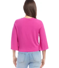 Petite Size Drape Front Top