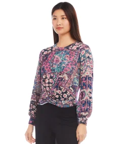 Petite Size Drape Front Top