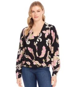 Petite Size Drape Front Top
