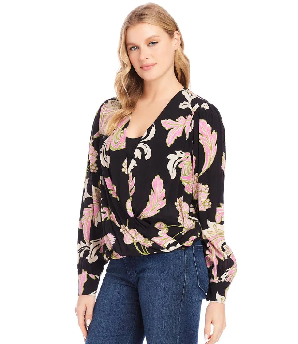 Petite Size Drape Front Top