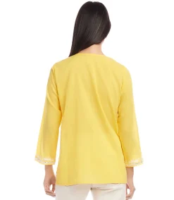 Petite Size Embroidered Tunic