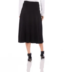 Petite Size Faux Suede Midi Skirt