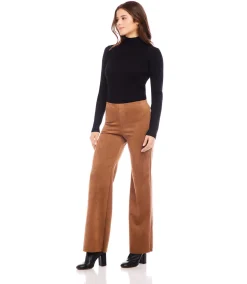 Petite Size Faux Suede Presley Pants