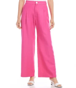 Petite Size High Waist Pleated Pants