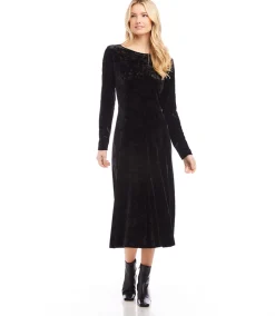 Petite Size Kate Velvet Midi Dress