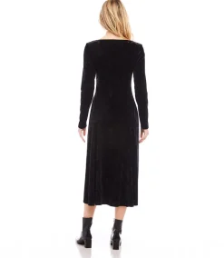 Petite Size Kate Velvet Midi Dress