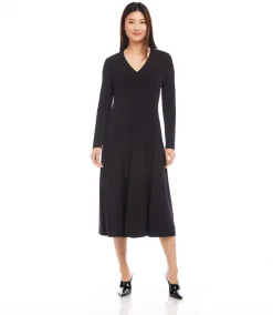 Petite Size Kate V-Neck Midi Travel Dress