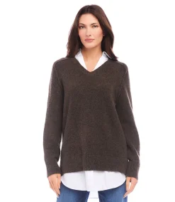 Petite Size Layered Sweater