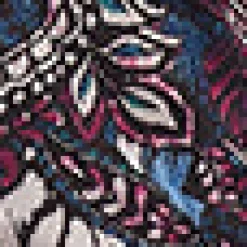 Petite Size Long Sleeve Paisley Crew Neck Top