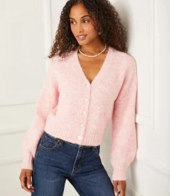 Petite Size Pearl Button Cardigan Sweater