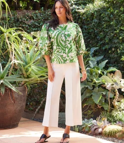 Petite Size Puff Sleeve Button Front Shirt