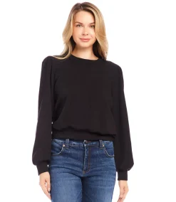 Petite Size Puff Sleeve Sweatshirt
