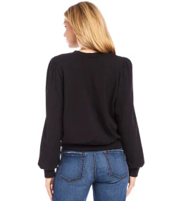 Petite Size Puff Sleeve Sweatshirt
