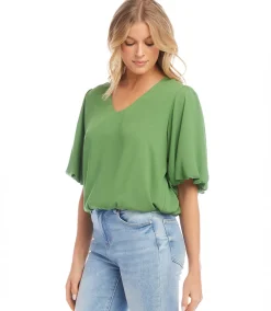 Petite Size Puff Sleeve Top