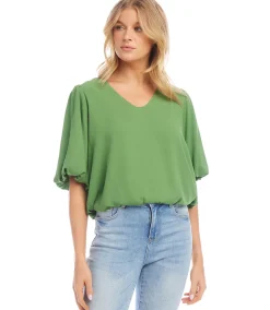 Petite Size Puff Sleeve Top