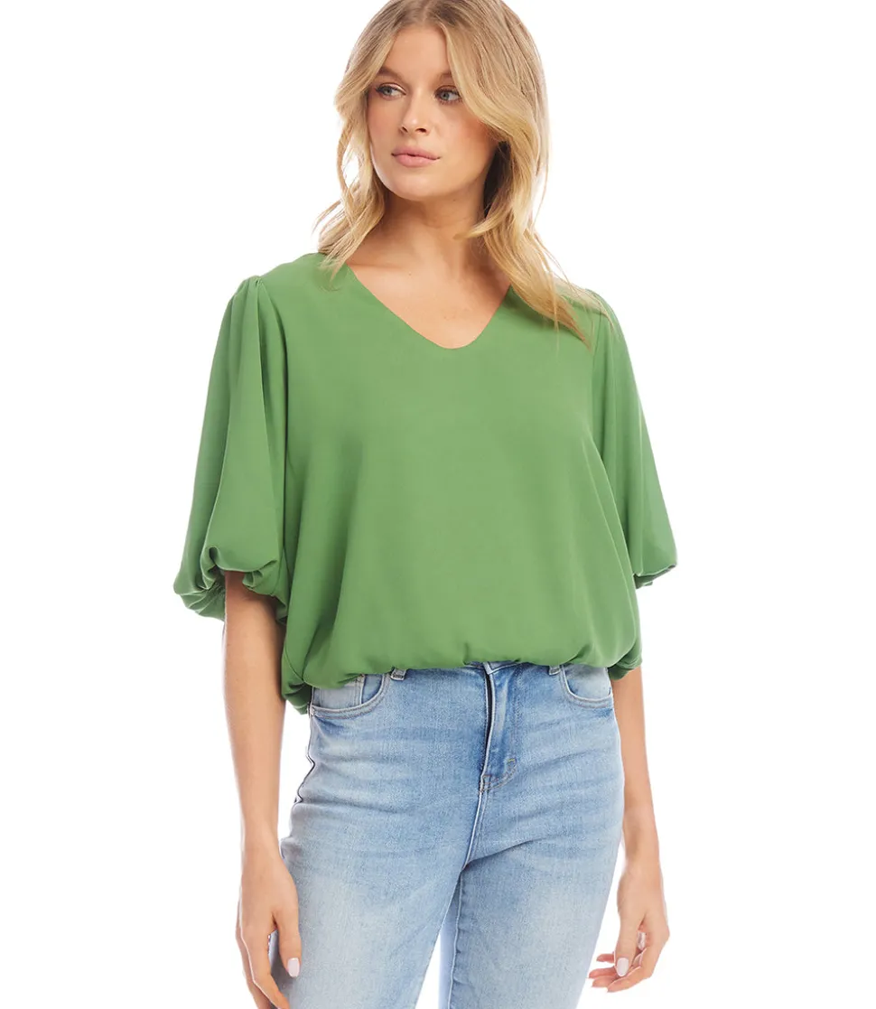 Petite Size Puff Sleeve Top