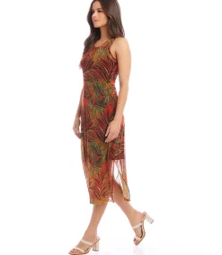 Petite Size Scoop Neck Midi Dress