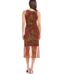 Petite Size Scoop Neck Midi Dress
