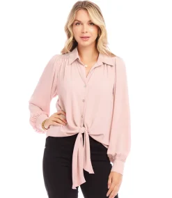 Petite Size Tie Front Top