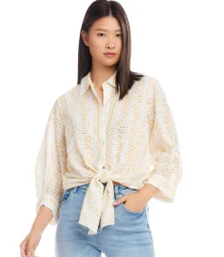 Petite Size Tie-Front Top