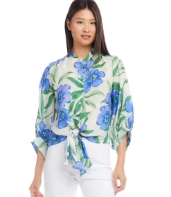 Petite Size Tie-Front Top