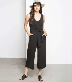 Petite Size Tie-Front Travel Jumpsuit