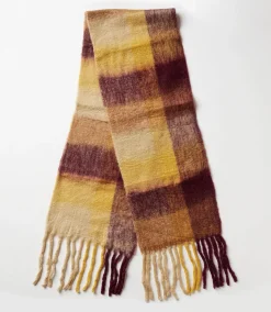 Plaid Fringe Scarf