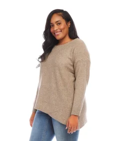 Plus Size Asymmetric Sweater