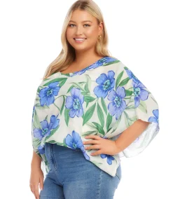 Plus Size Blouson Scarf Top