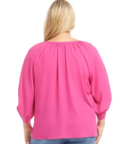 Plus Size Blouson Sleeve Top