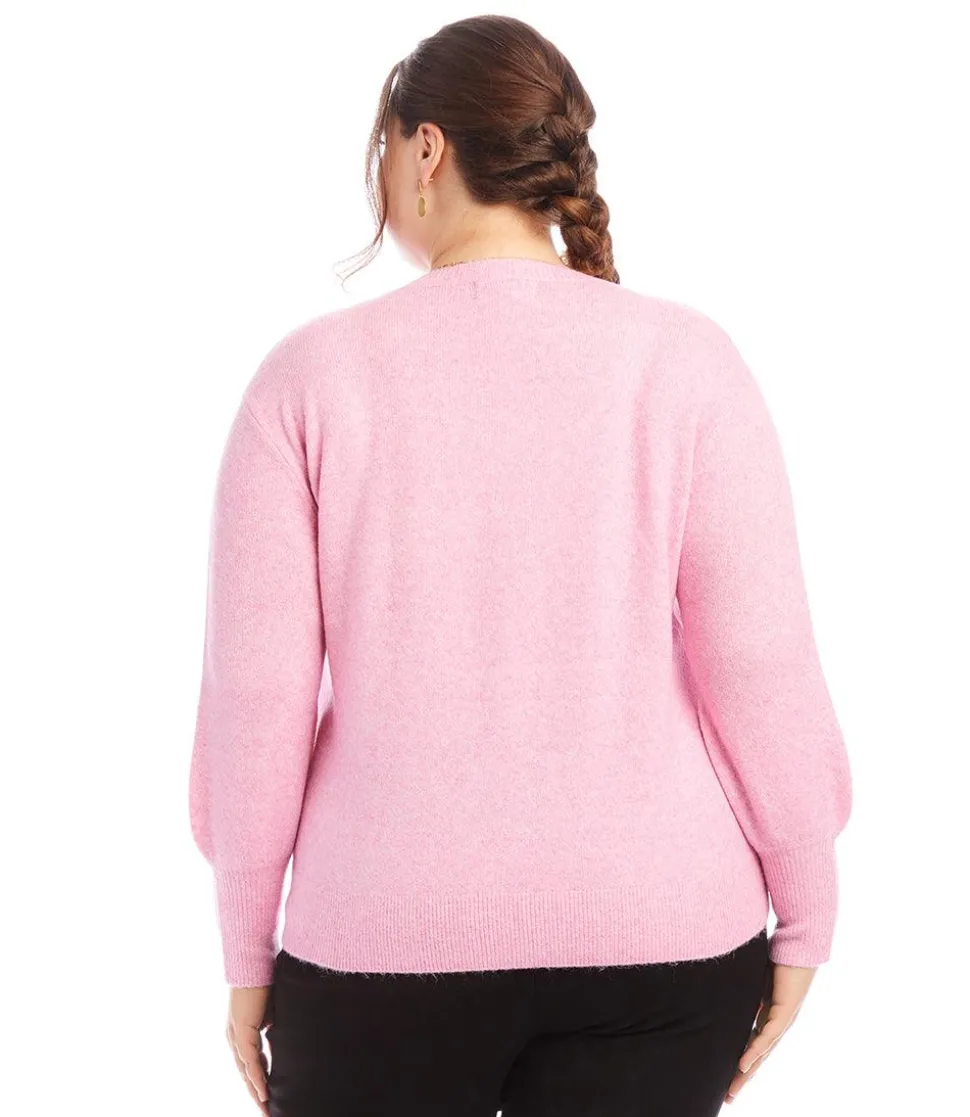 Plus Size Blouson Sleeve Sweater