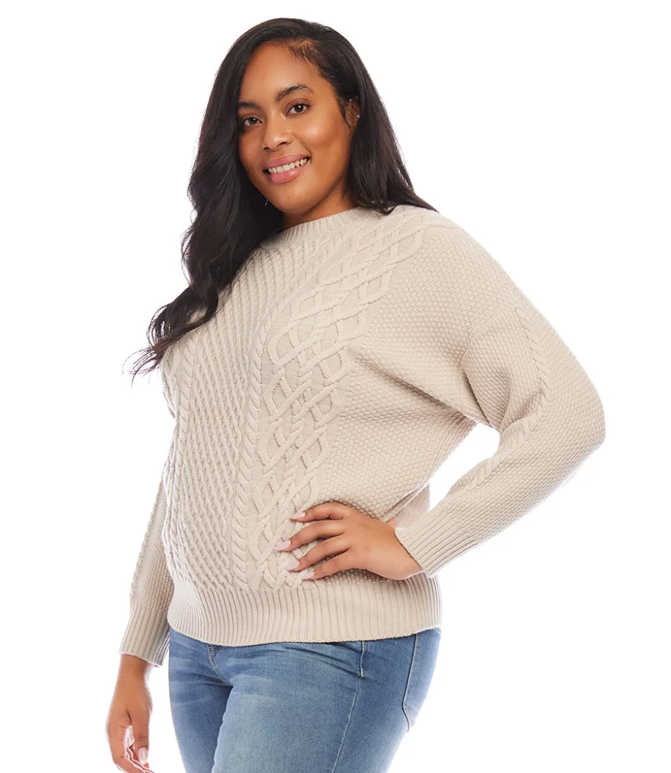 Plus Size Cable Knit Sweater