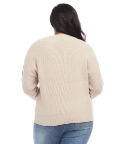 Plus Size Cable Knit Sweater