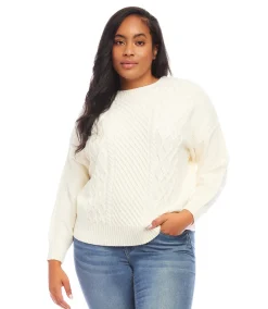 Plus Size Cable Knit Sweater
