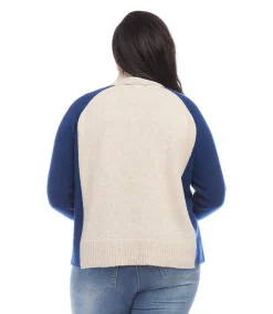 Plus Size Colorblock Sweater