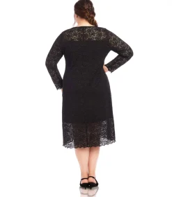 Plus Size Column Lace Dress