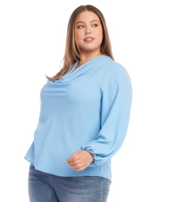 Plus Size Cowl Neck Top