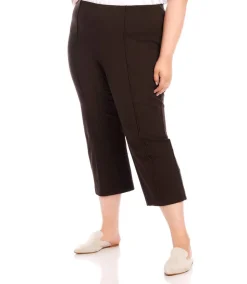 Plus Size Cropped Pintuck Pants