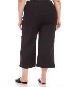 Plus Size Cropped Wide Leg Pants
