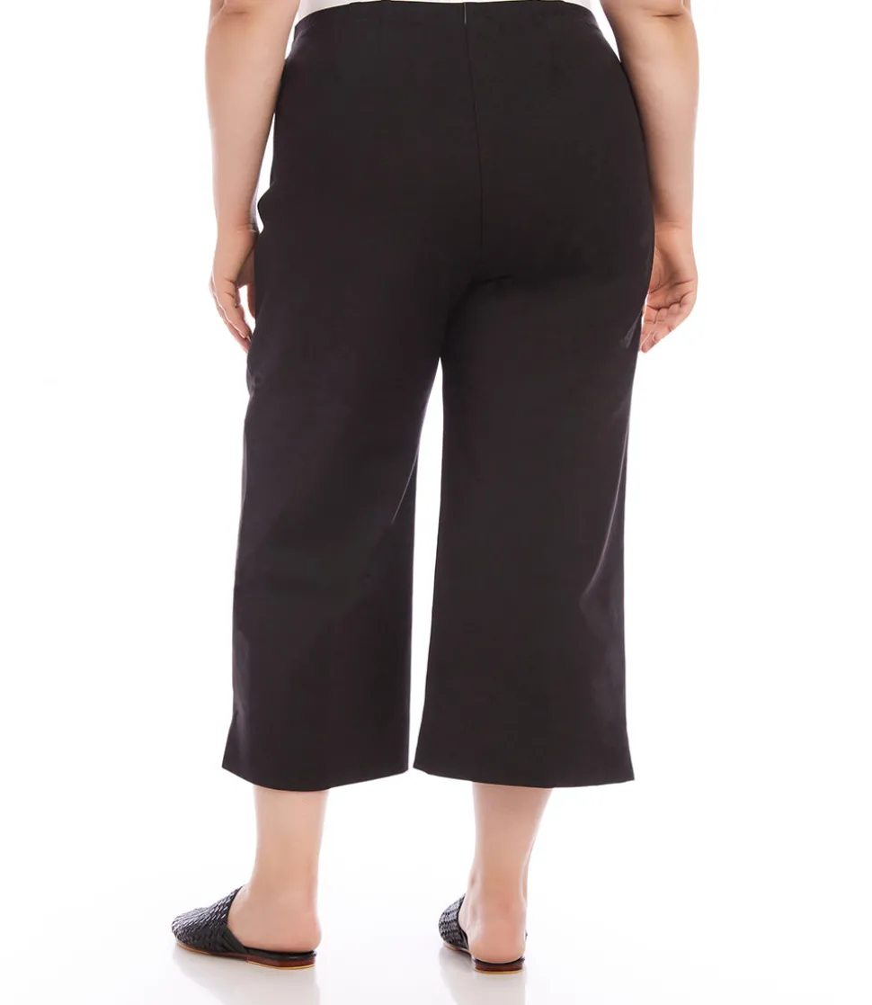 Plus Size Cropped Wide Leg Pants