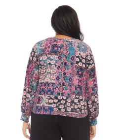 Plus Size Drape Front Top