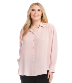 Plus Size Dropped Shoulder Blouse